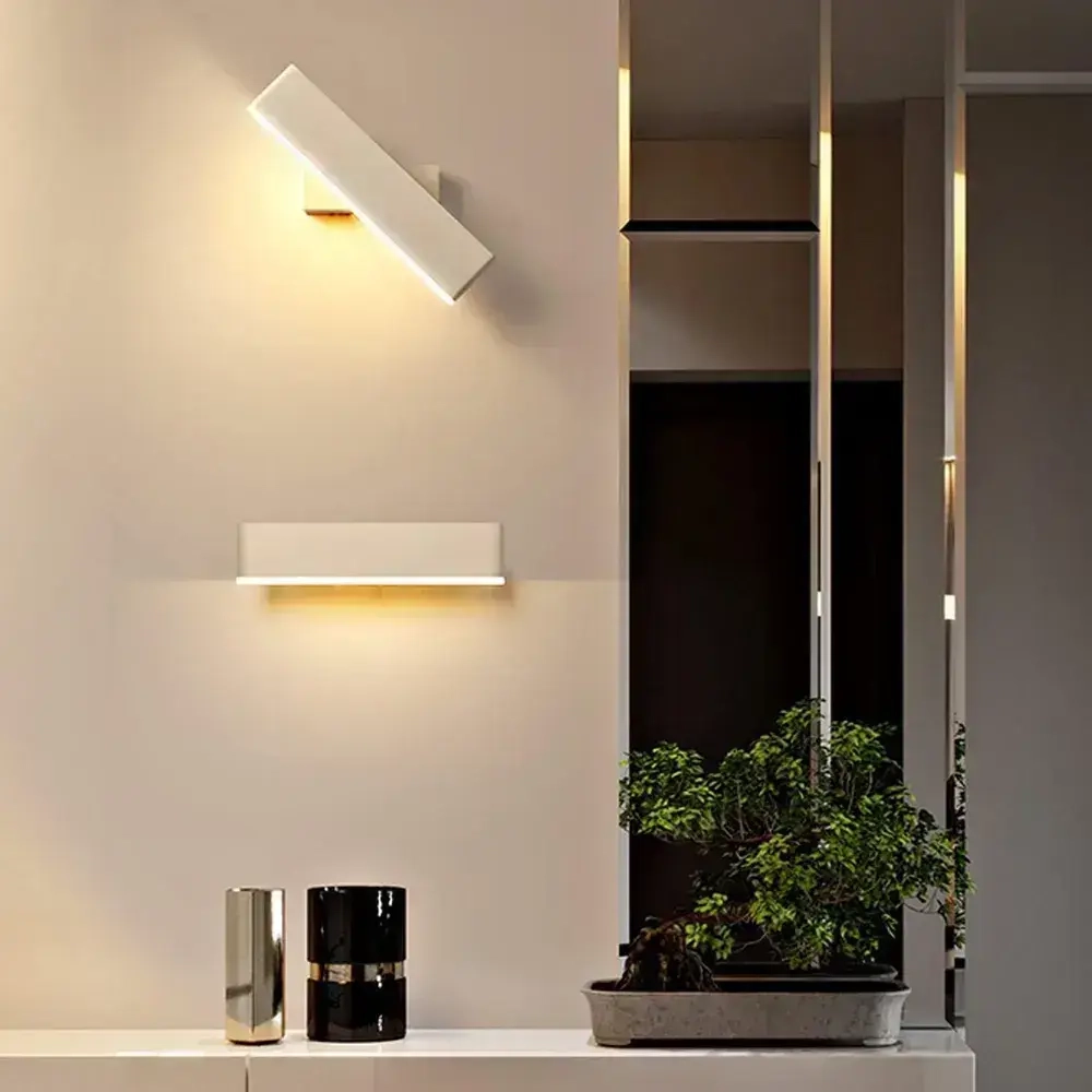 Светодиодный настенный светильник, трехцветный с затемнением, белый, крепежные винты