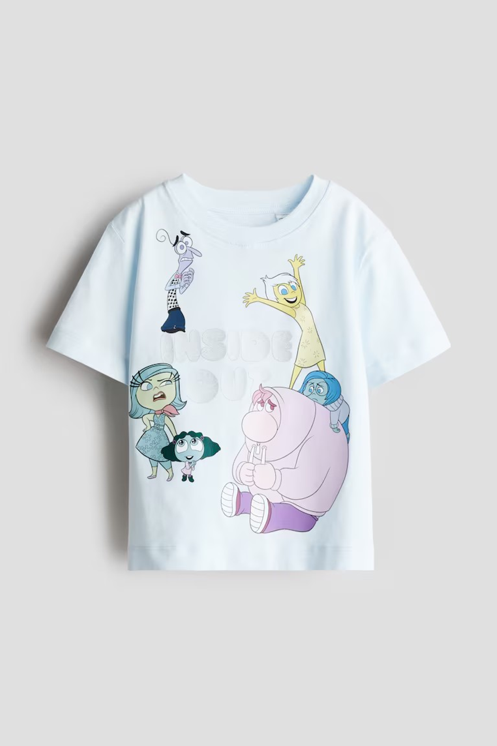 H&M Футболка из хлопка с принтом, голубой