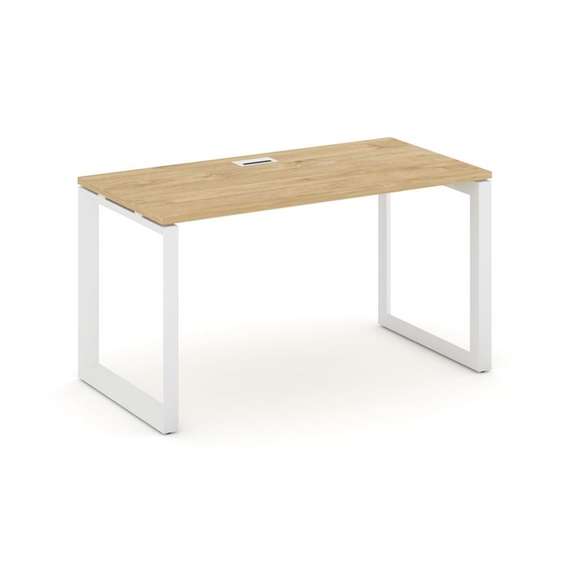 Style Project Стол письменный SN-59O.SP-003 Тиквуд Светлый/Металл Белый/Белый Заглушка 1380*600*750