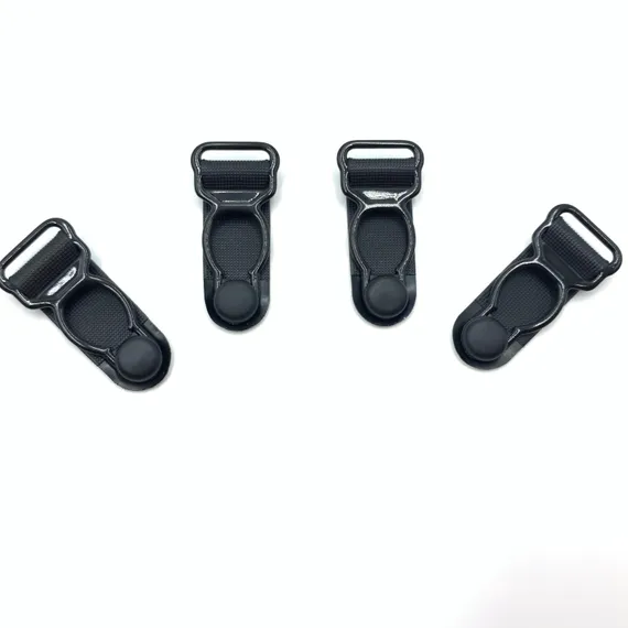 Застежки для чулок черные 10 мм (4 шт), Греция