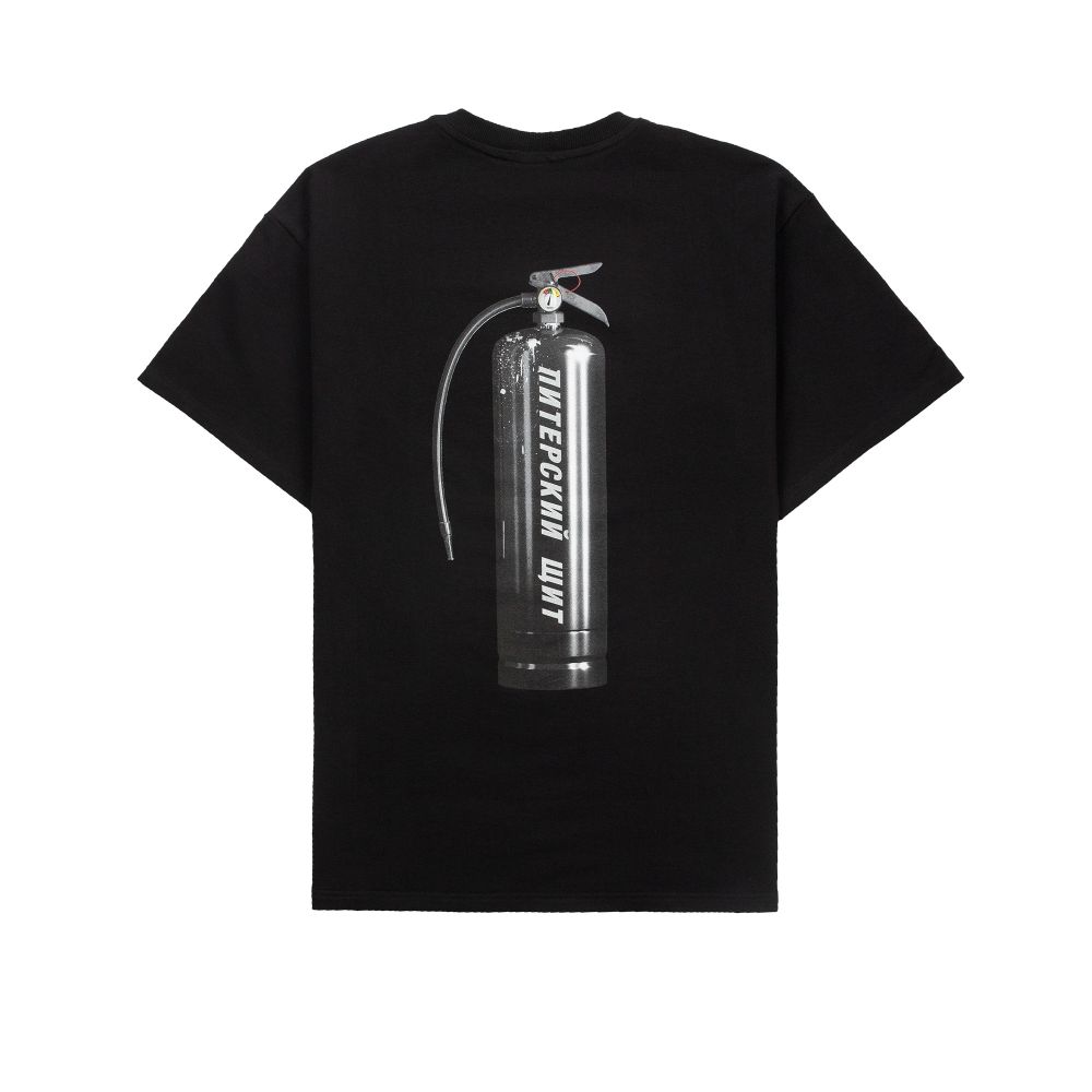 Футболка Питерский щит Огнетушитель черная