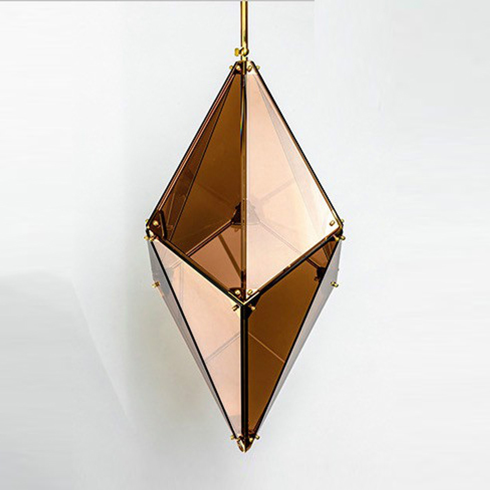Pendant design lamp  Maxhedron Vertical by Bec Brittain (Amber)