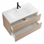 Тумба с раковиной Belbagno MARINO 80 2C-SO/BB800/450-LV-MR-PR Rovere Bianco