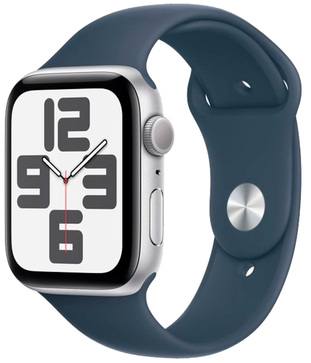 Apple Watch SE 2 (2023) GPS 44мм корпус из алюминия Silver + ремешок Blue