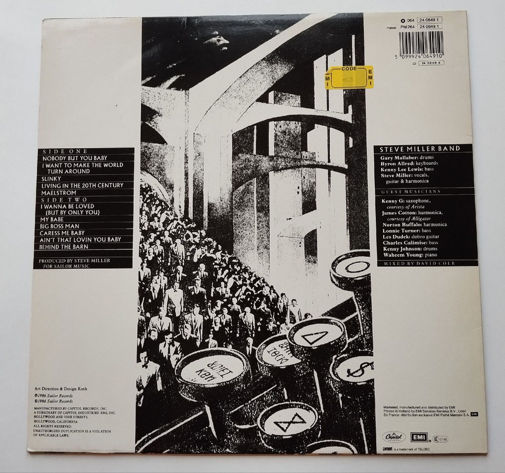 Винтажная виниловая пластинка LP Steve Miller Band Living In The 20th Century (Germany 1986) Maelstrom