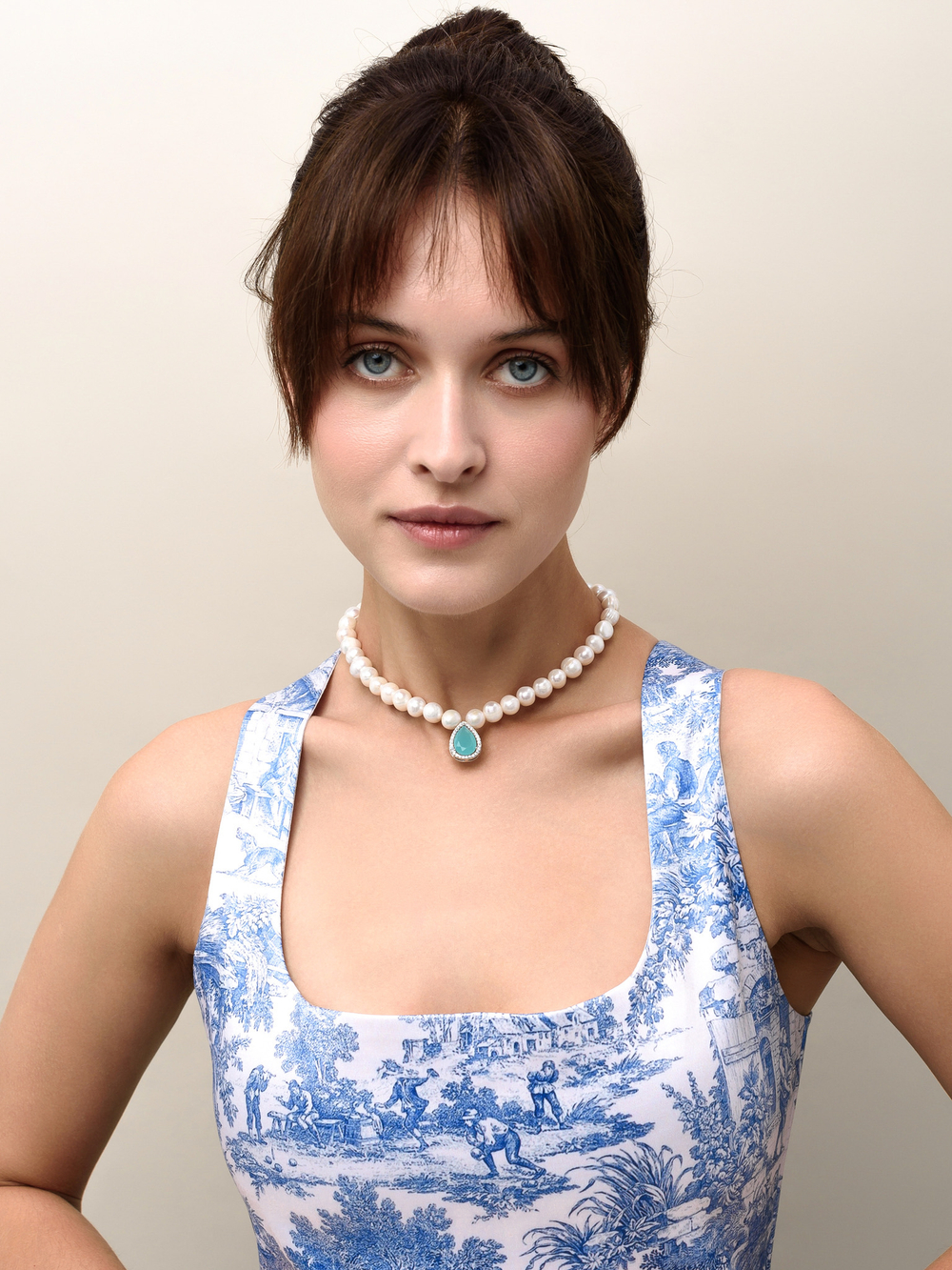 Колье "Constance Pearl" Aqua