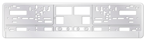 Рамка номерного знака белая AVS RN-14