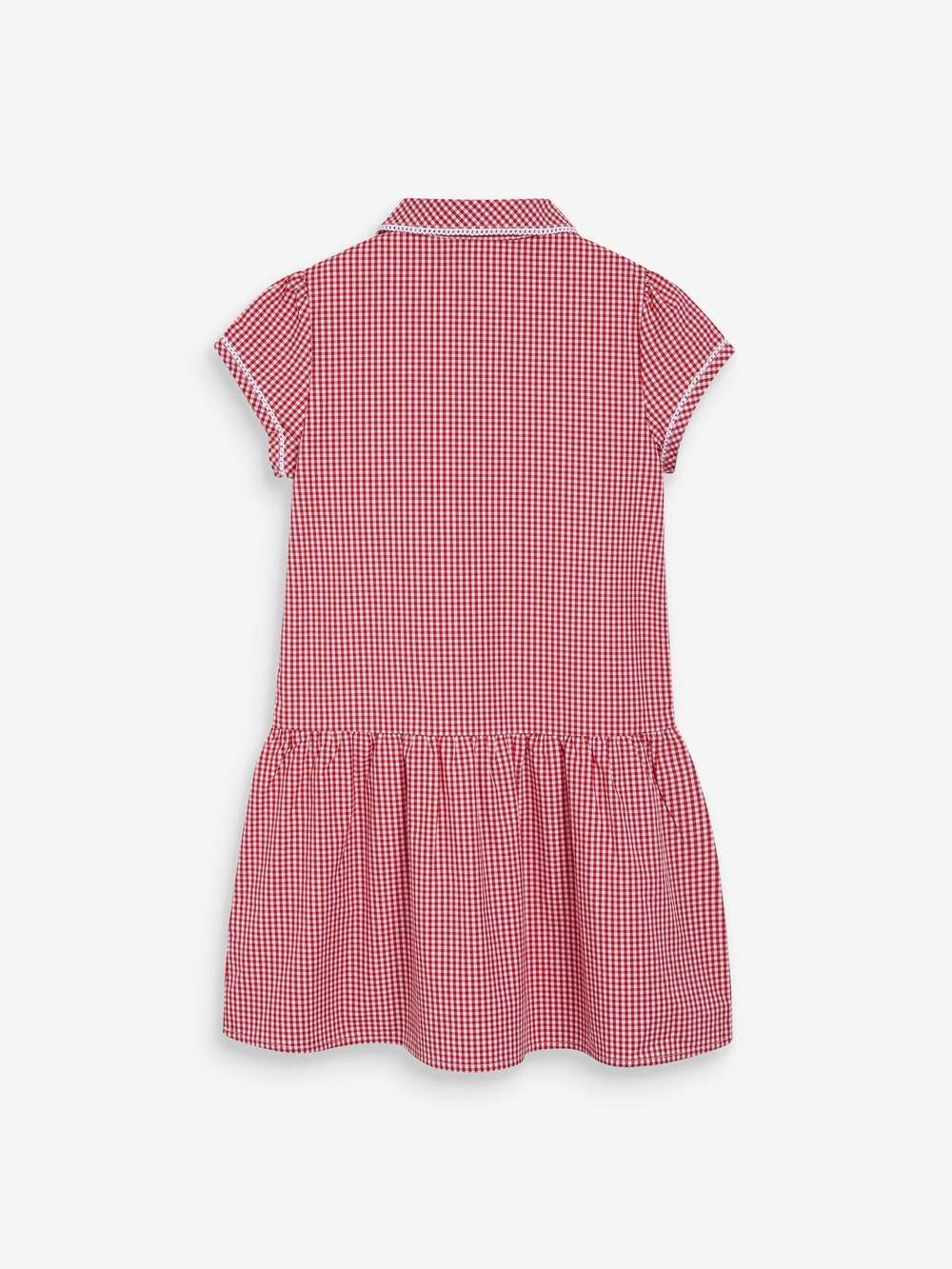 Платье школьное с воротником для девочки Next 120-617, Красный, Белый