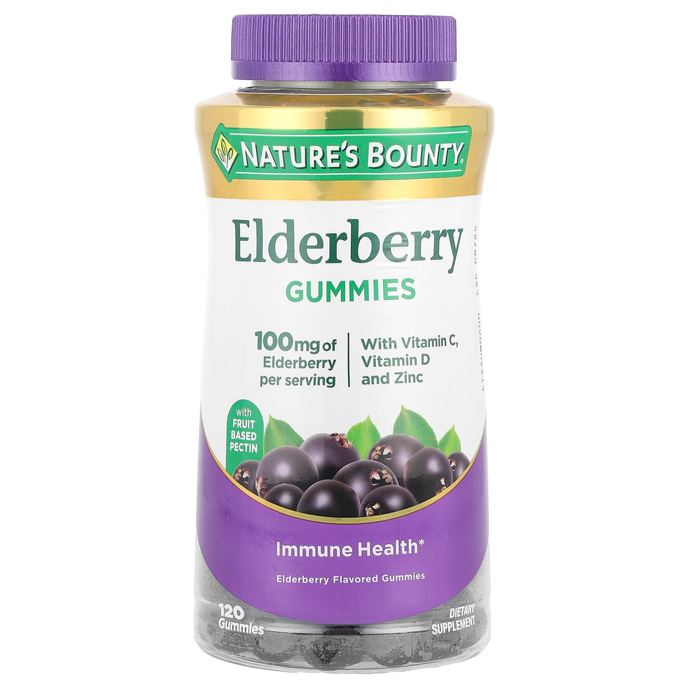 Nature's Bounty, Жевательные мармеладки с бузиной, 120 жевательных таблеток