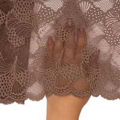 Кружево эластичное кофе 19 см