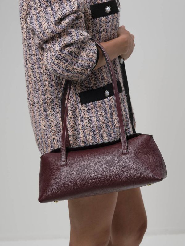 Женская кожаная сумка DBR 31127 зимняя вишня