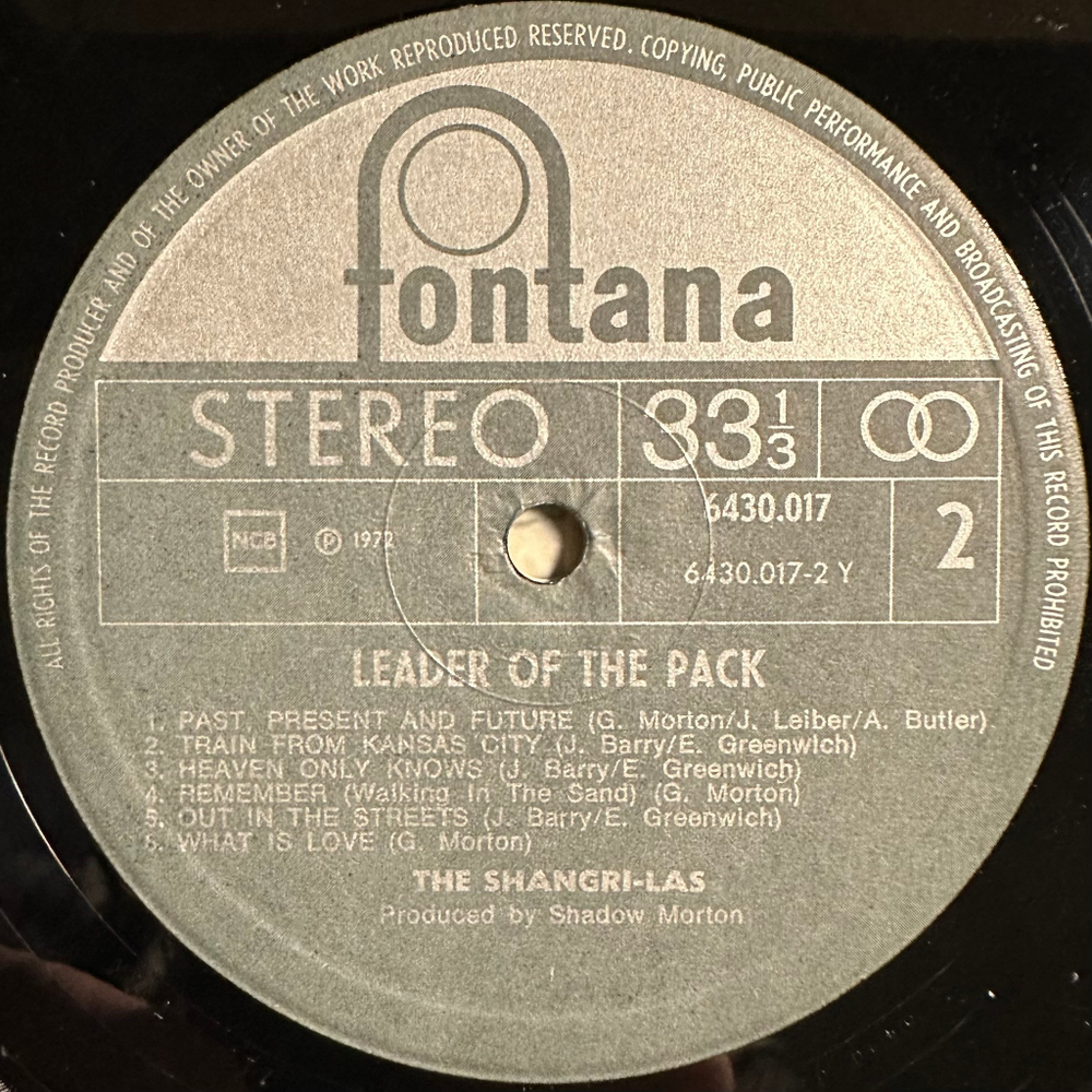 The Shangri-Las - Leader Of The Pack (Скандинавия 1972г.)