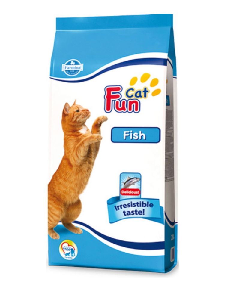 Сухой корм Farmina Fun Cat Fish, для взрослых кошек, с рыбой, 20 кг