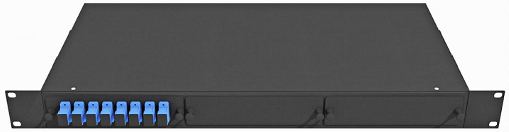 Кросс оптический стоечный  TopLAN КРС-Top-1U-08SC/U-OS2-BK