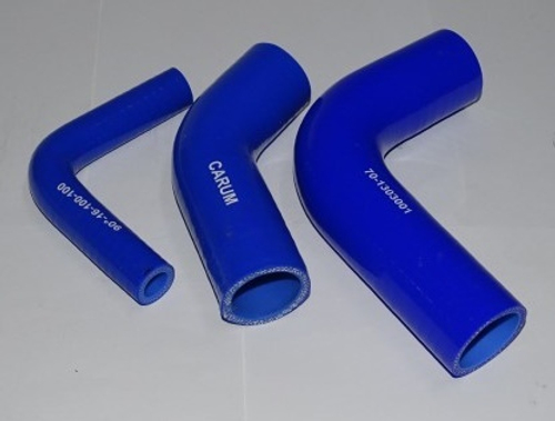 Патрубок радиат. /МТЗ-80, 82/ (3 шт) силикон (CARUM)