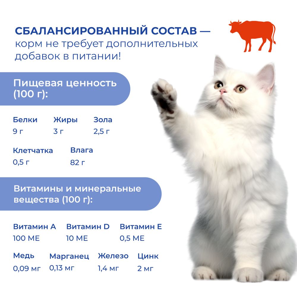 Пауч Jarvi для стерилизованных кошек, говядина, кусочки в желе