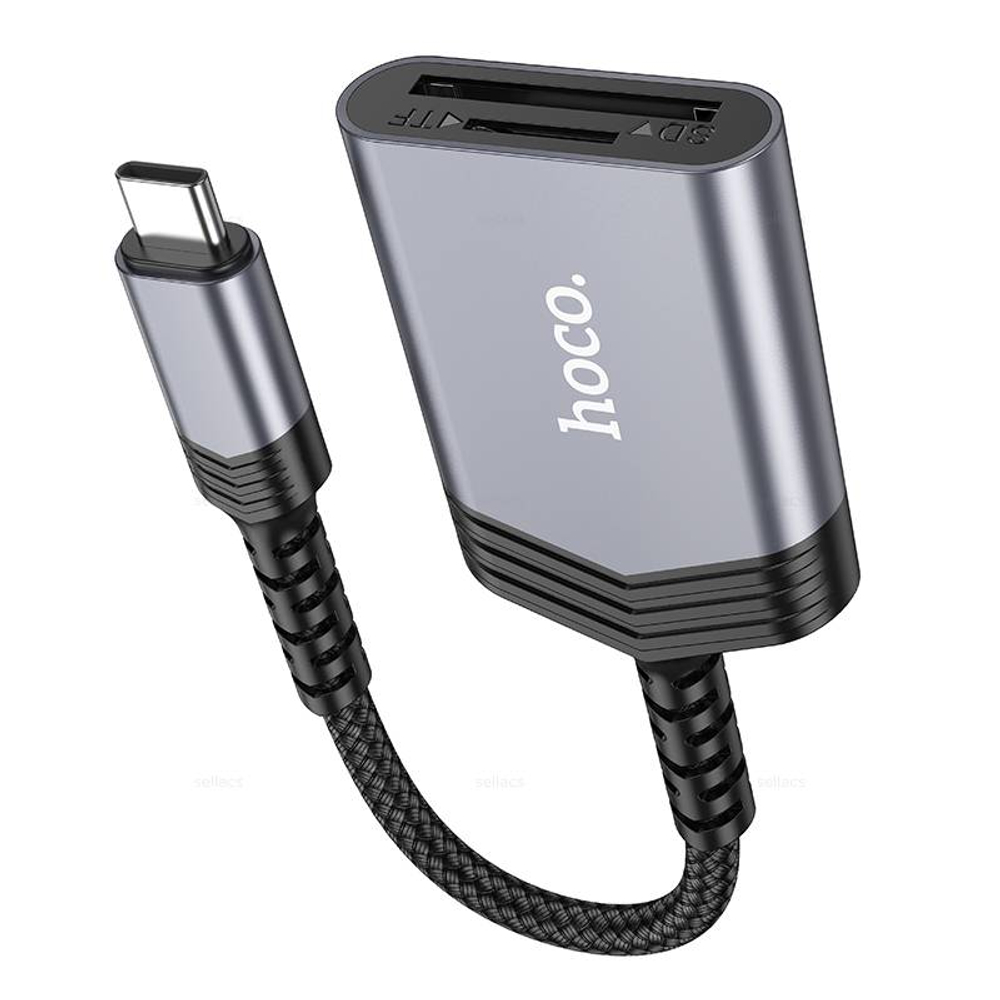 Кардридер Hoco UA25 2-в-1 Type-C
