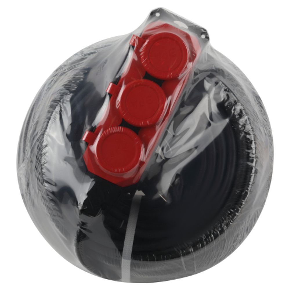 Удлинитель силовой ЭРА UK-3e-3x1,5-40m-IP44(KG) с заземлением 3 розетки каучук 40м КГ 3х1,5мм2 IP44 | Силовые удлинители