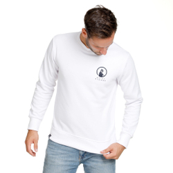 Мужская кофта теннисная Quiet Please Baseline Sweatshirt Men - White, Blue