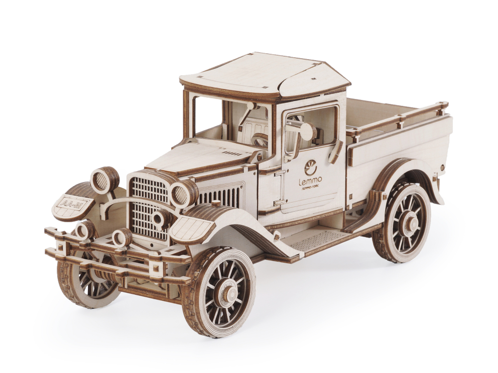 Конструктор 3D деревянный Lemmo Грузовик "Полуторка" Пикап