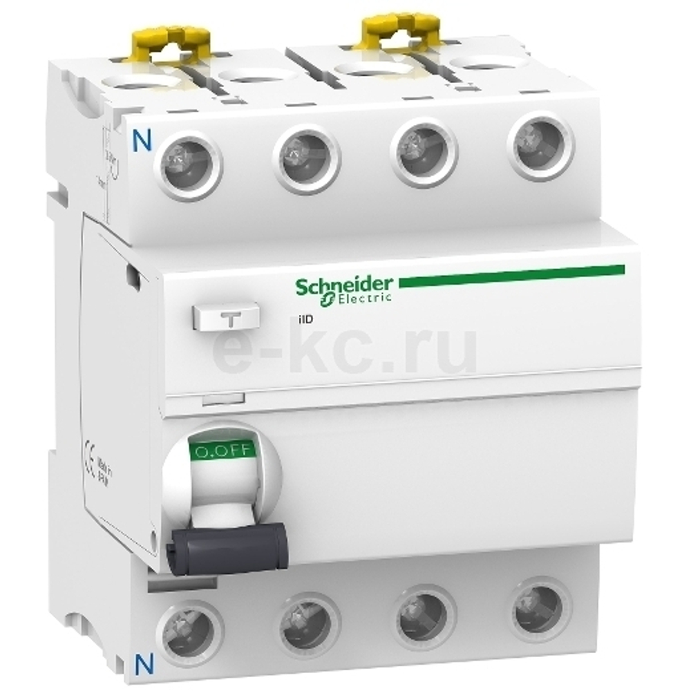 Дифф.выкл.нагрузки iID 4р63А30мА AC (УЗО) A9R41463