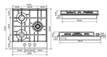 Газовая варочная панель Kuppersberg FQ 42 B