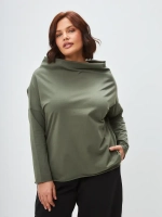 Лонгслив оверсайз с вырезом лодочка