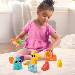 Mega Bloks - Активизирующие животные из джунглей Сенсорный конструктор HKN42