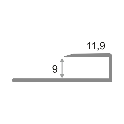 АПLг  9мм "DO-1" 2,7м Серебро мат. L-об. анод. алюм.