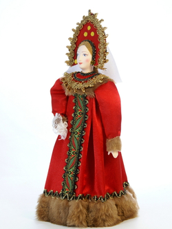 Кукла коллекционная в русском праздничном костюме