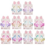 Заколки-крабы для волос 2шт «Мон Ляруш», бабочки, микс 6 цветов, 4,5см (Блистер)