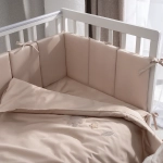 Комплект белья для классической кроватки Teddy Sateen 6 предметов цвет песочный