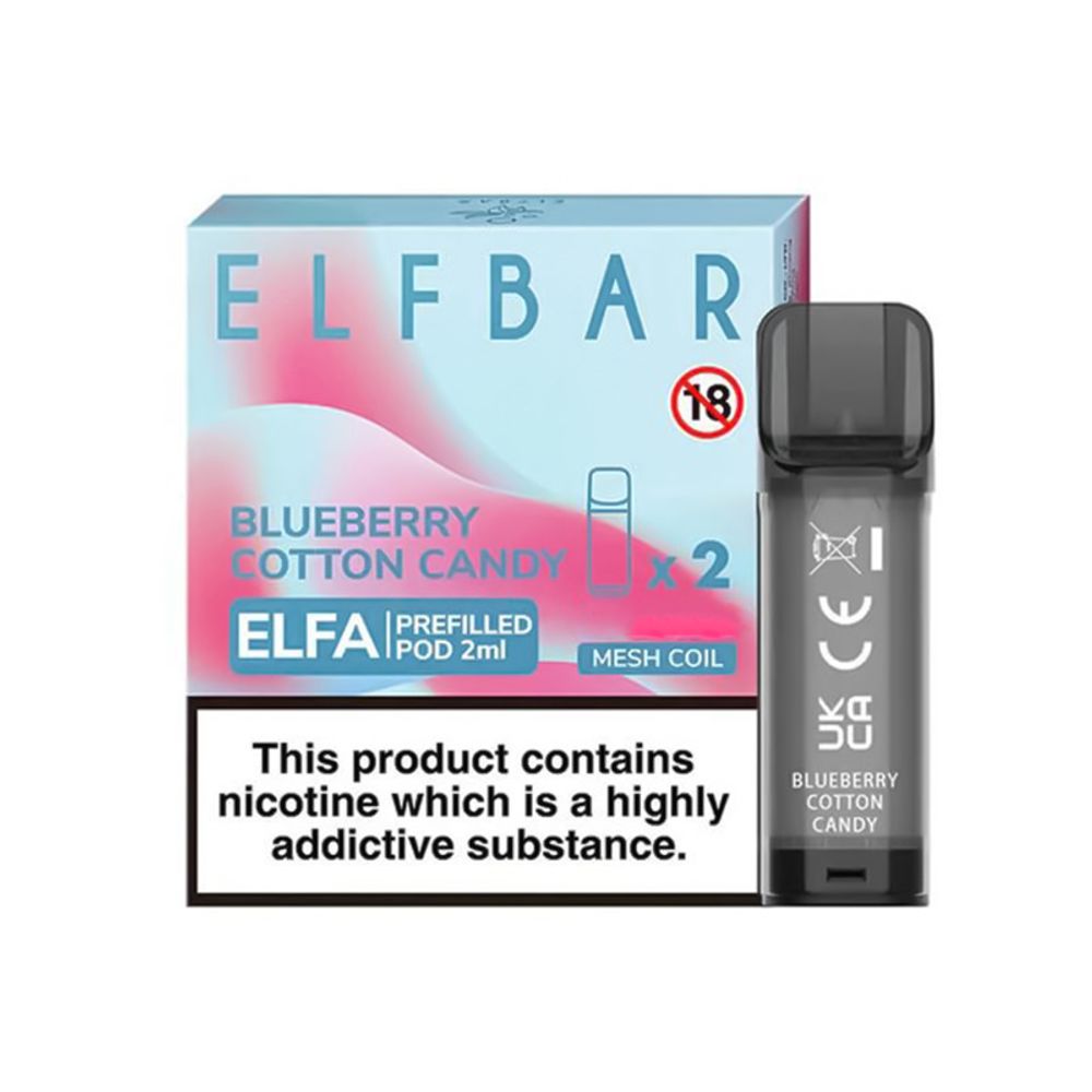Elf Bar Elfa Pod - Blueberry Cotton Candy (x2, 5% nic)