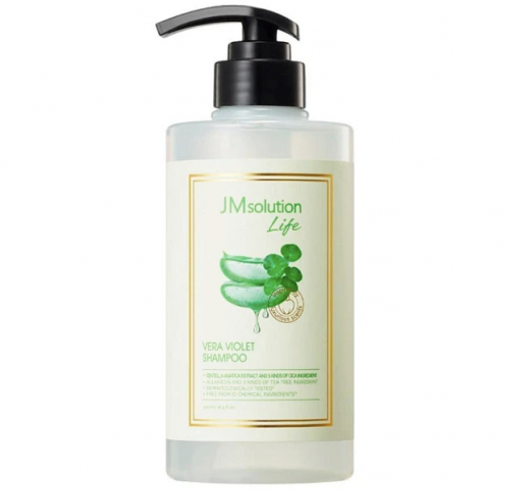 Шампунь для волос с экстрактом алоэ вера JMSOLUTION Life Vera Violet Shampoo 500 мл