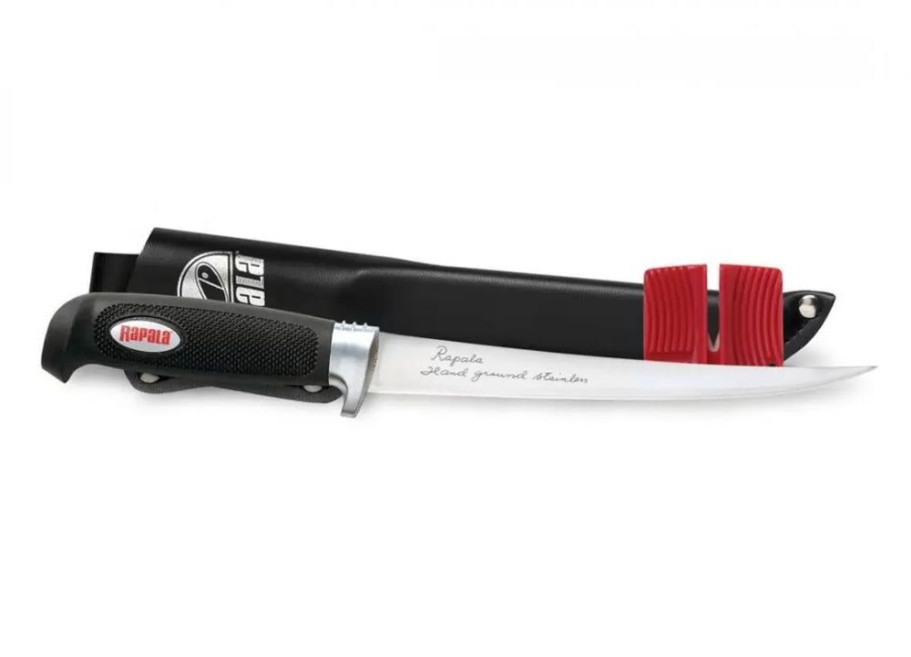 Нож туристический филейный Rapala Soft Grip Fillet 704, длина рукояти 10 см, длина лезвия 10 см