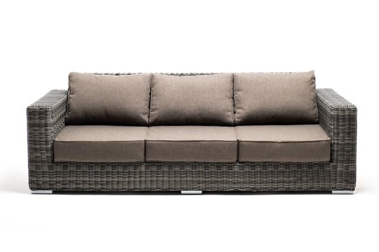 "Боно" диван из искусственного ротанга трехместный, цвет графит