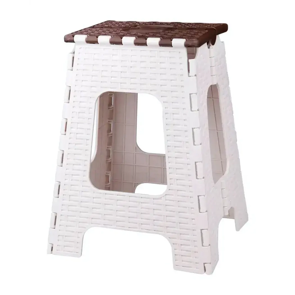 Табурет складной Плетенка (большой) (бежево-коричневый)