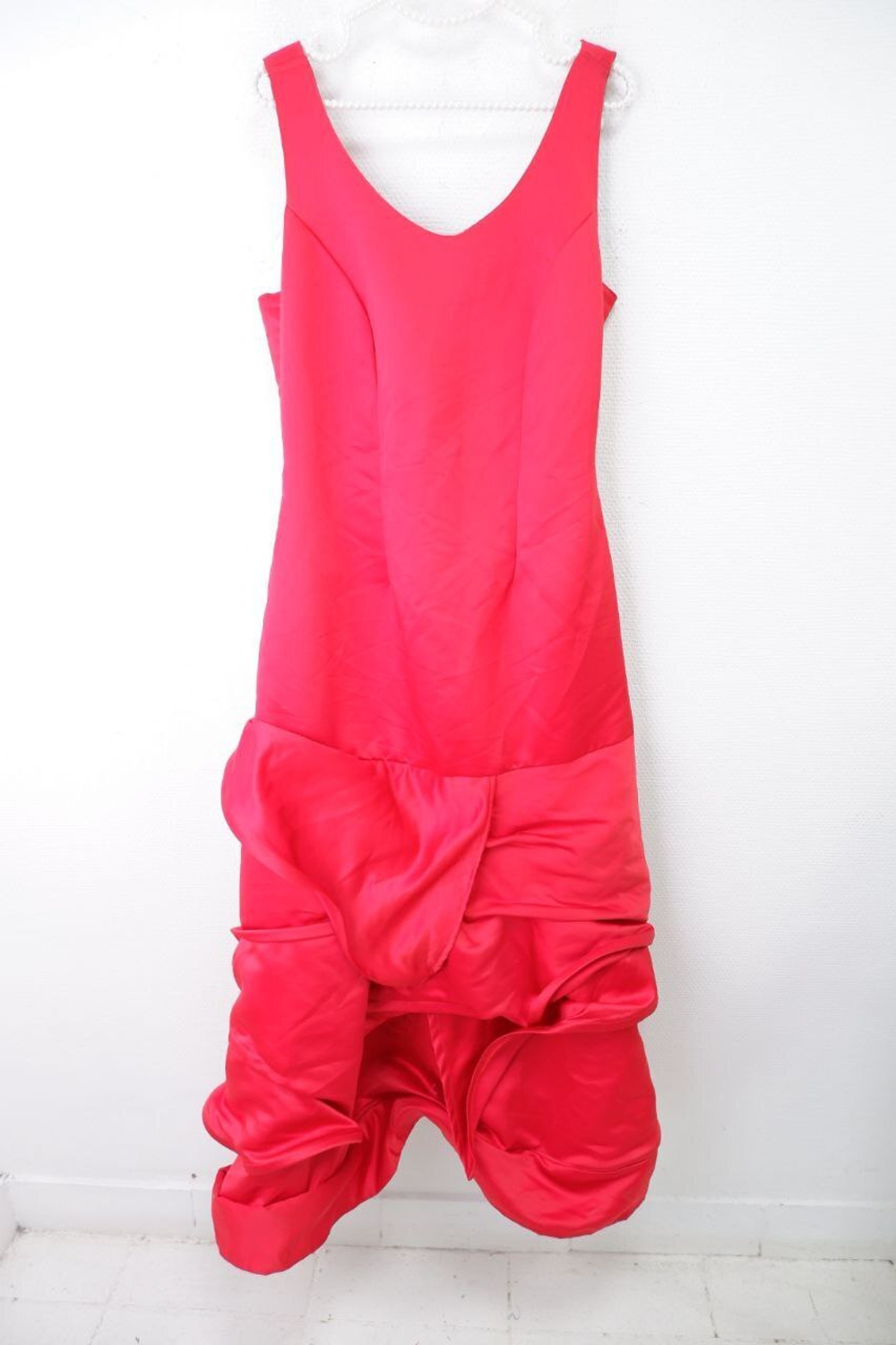 Платье ярко-красное открытое 46-48 размер