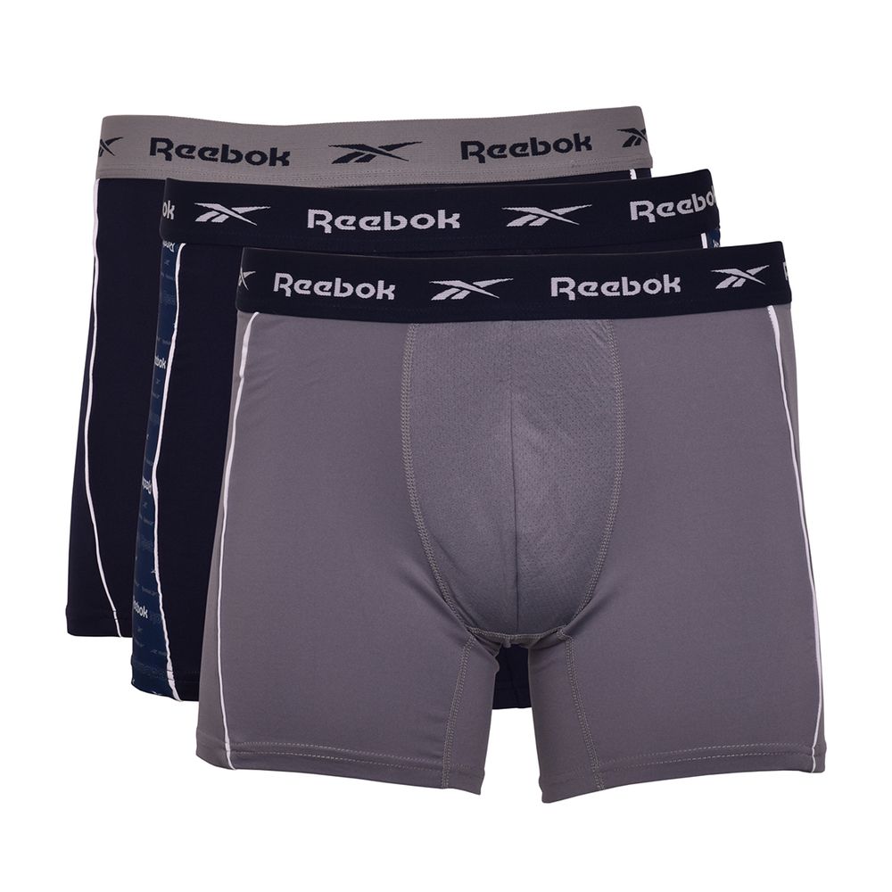 Мужские спортивные боксеры Reebok Med Sports Trunk Jagger 3P - slate grey/vector navy/print