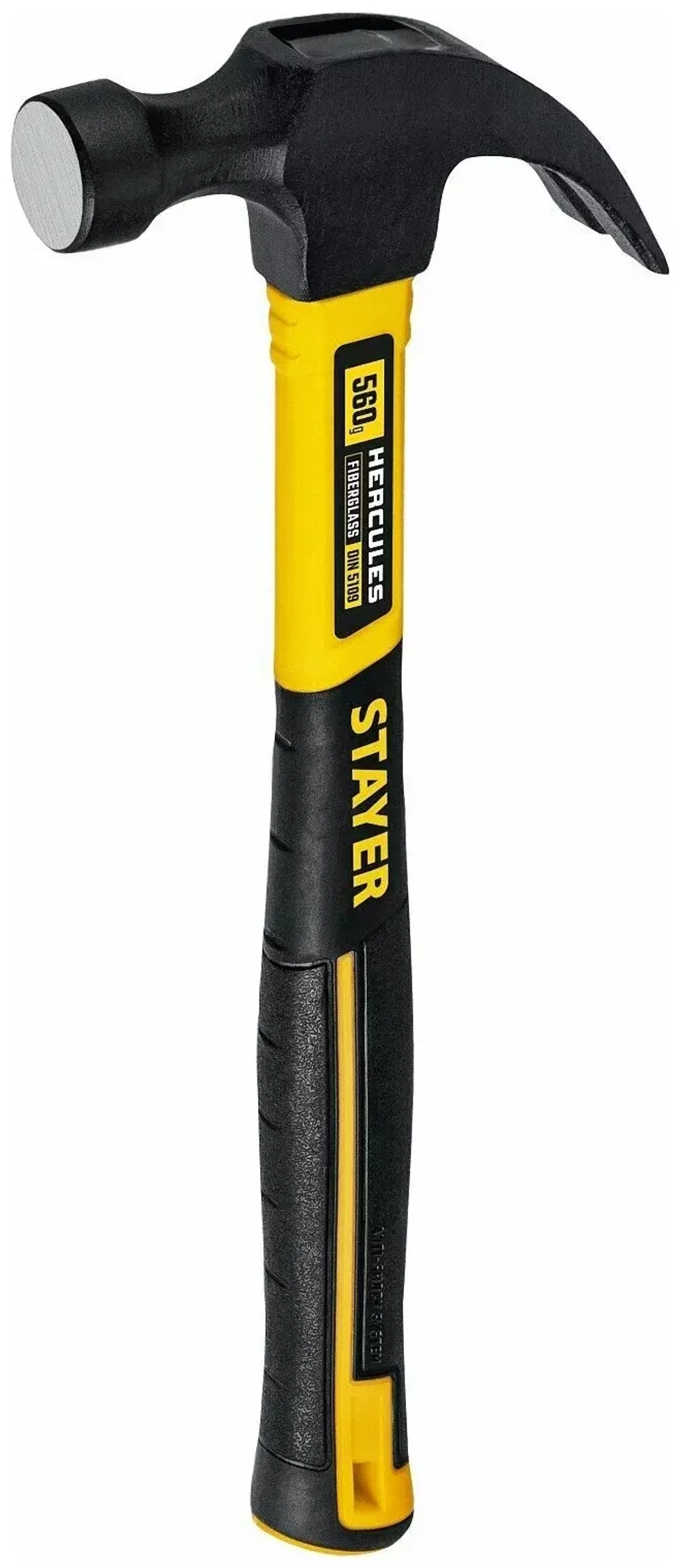 Столярный молоток-гвоздодёр с фибергласовой рукояткой STAYER Hercules 560 г 2026-560_z02