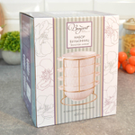 Набор бульонниц 4 предмета 650мл на подставке, 202478