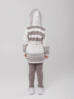 Кардиган вязаный на молнии с капюшоном для девочки