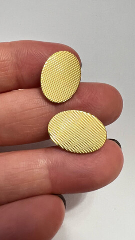 Овальные винтажные запонки