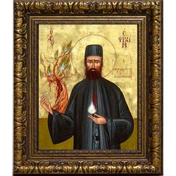 Ефрем Новый (Новоявленный), Новомакрийский, Неамакринский преподобномученик. Икона на холсте.