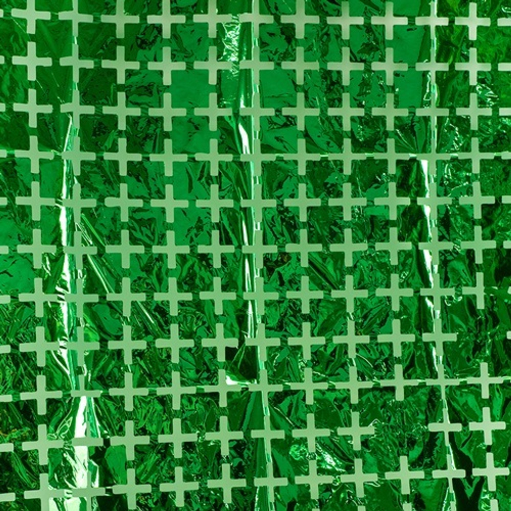 Занавес Мозаика Зеленый Металлик 100х200 см