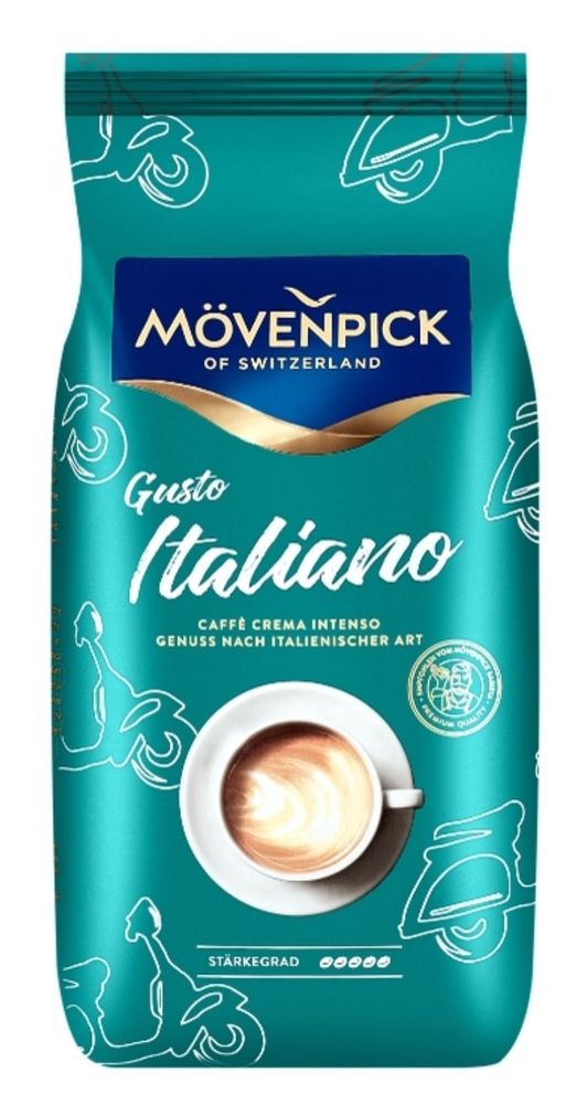 Кофе в зернах Movenpick Caffe Crema Gusto Italiano 1 кг 2 шт