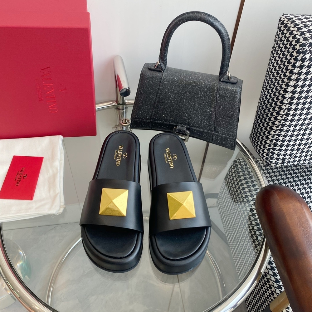 Valentino Roman Stud Slide Sandal