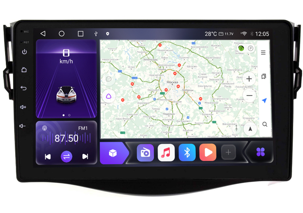 Магнитола для Toyota RAV4 30 2005-2012, Vanguard - Carmedia OL-9688 IPS, Android 10, 8 ядер (TS18), 4G SIM-слот