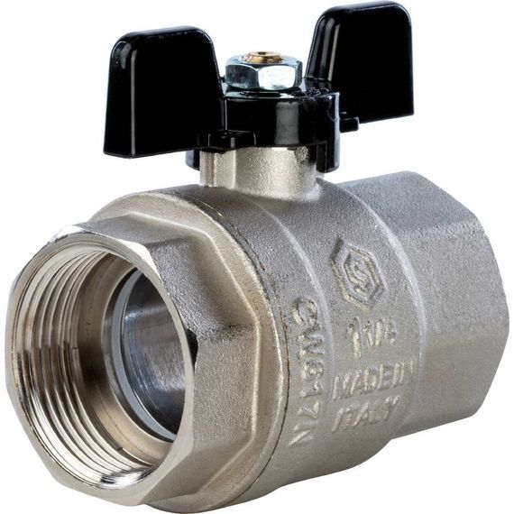 Кран шаровый STOUT В-В 1&quot;1/4 бабочка полнопроходной 32827