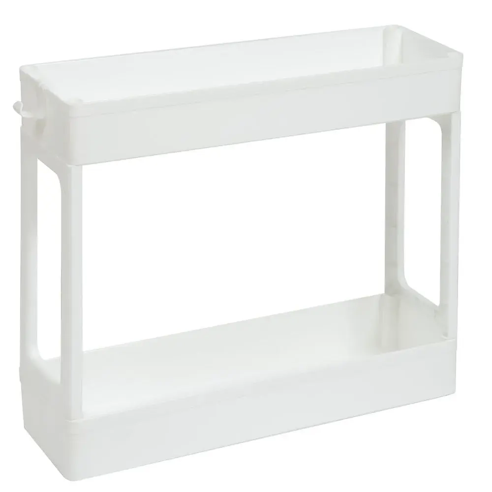 Этажерка узкая 2-х ярусная (белый)